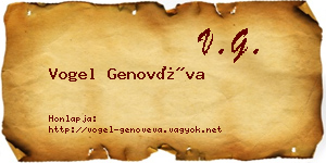 Vogel Genovéva névjegykártya